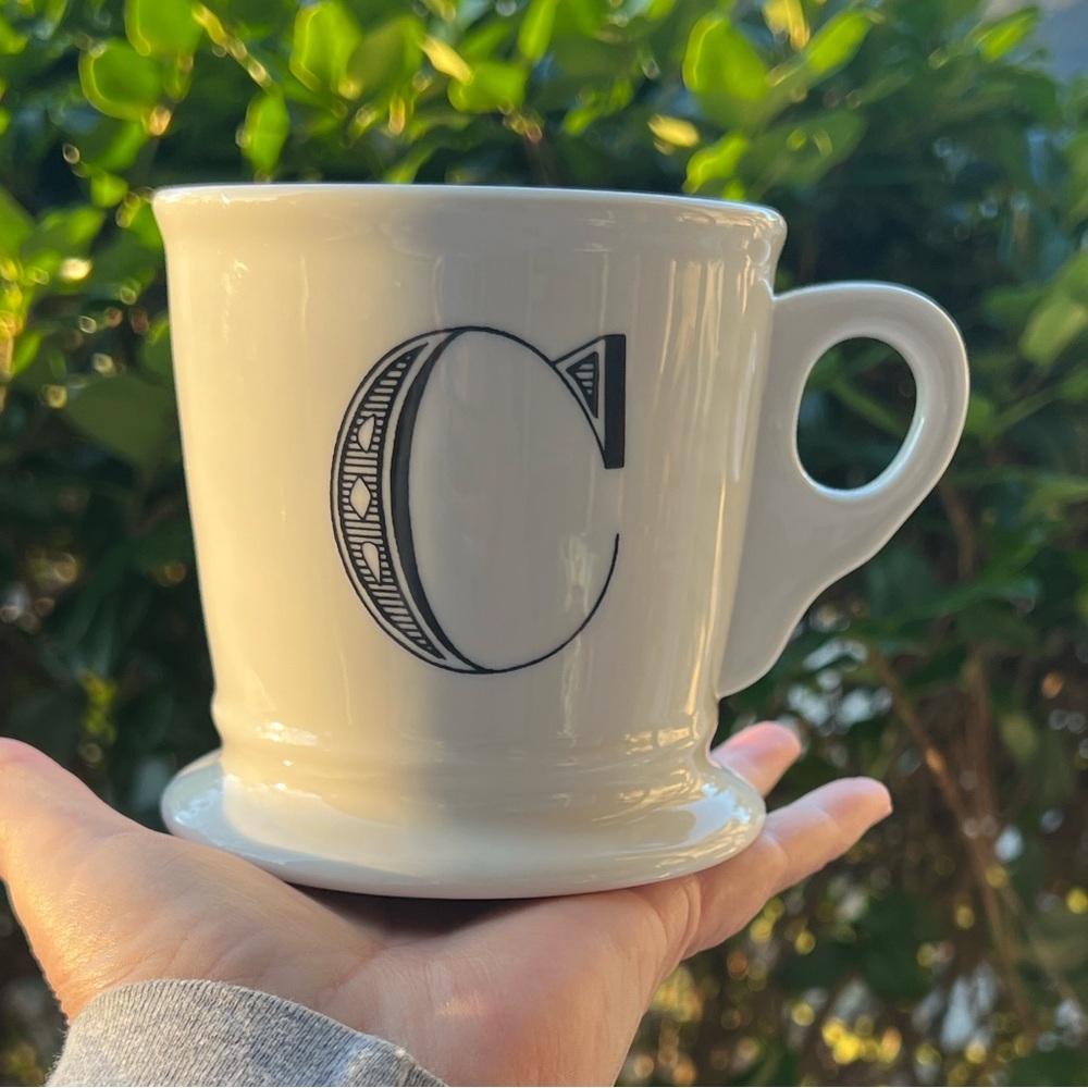 Anthropologie Monogram “C” Initial Letter Mug